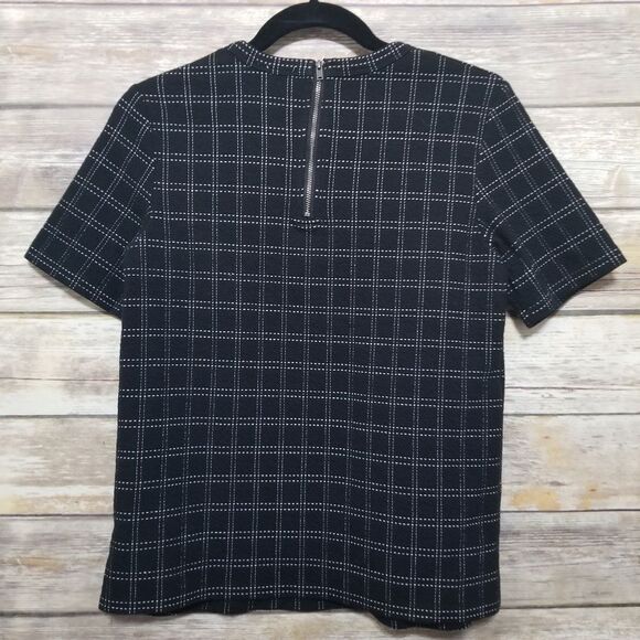 Anthropologie Postmark Windowpane Short Sleeve Top XS - Picture 5 of 7